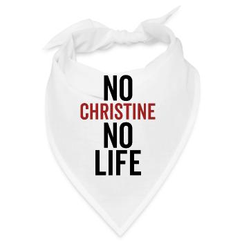 Nein Christine Kein Leben - Bandana - Weiß - Vorne