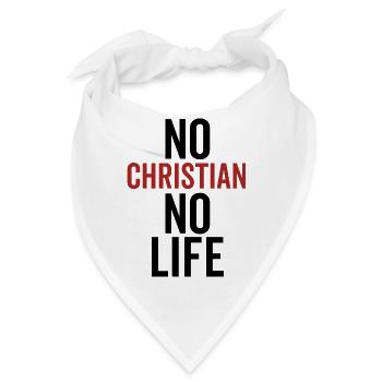 Kein Christ Kein Leben - Bandana - Weiß - Vorne
