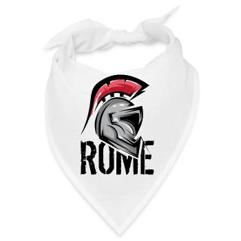 rome Rom Römer Symbol Illustration Helm Gladiator - Bandana - Weiß - Vorne