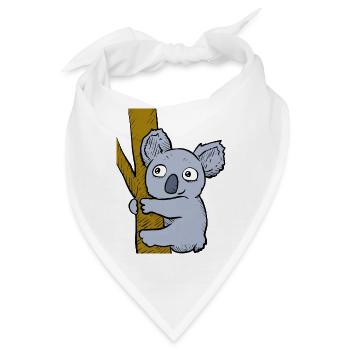 Frecher Koala - Bandana - Weiß - Vorne