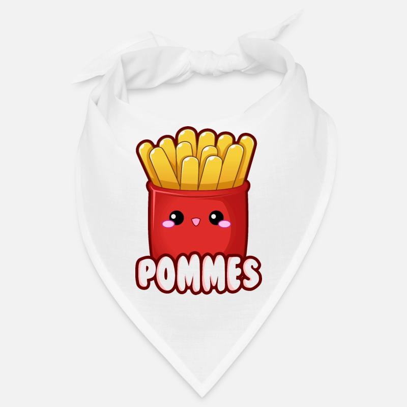 Français frites Émoticône de restauration rapide Mignon Bandana