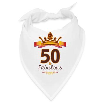 50. und fabelhaft - Bandana - Weiß - Vorne