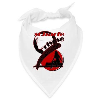 scharfe Frisöse schwarz rot Frau - Bandana - Weiß - Vorne