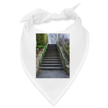 Einfach nur eine Treppe - Bandana - Weiß - Vorne
