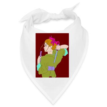 Kimono Mädchen - Bandana - Weiß - Vorne