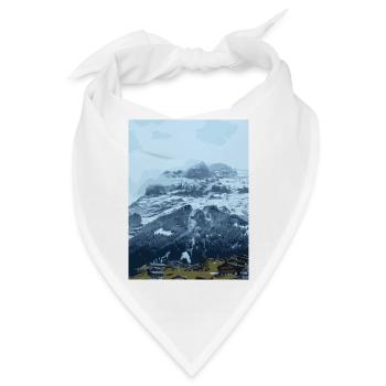 Swiss Mountains - Eiger Nordwand - Bandana - Weiß - Vorne