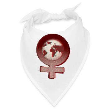 Weltweiter Frauentag - Feministischer Tag - Bandana - Weiß - Vorne