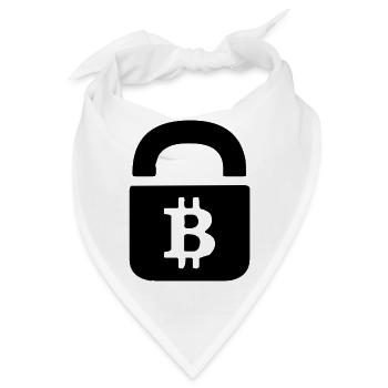 Bitcoin-Block - Bandana - Weiß - Vorne