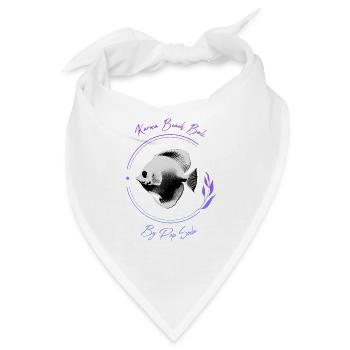 Karma Beach Tang Fisch lila - Bandana - Weiß - Vorne
