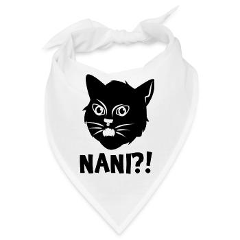 Manga Katze Anime Popkultur Zeichentrick Spruch - Bandana - Weiß - Vorne