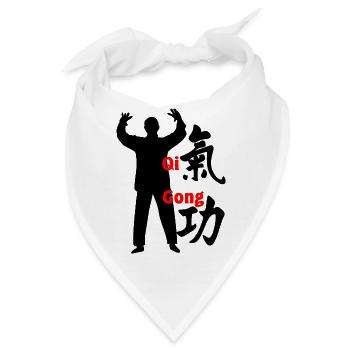 001 Kung Fu Qi Gong - Bandana - Weiß - Vorne