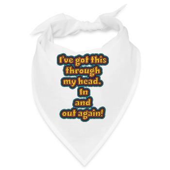 witziges Nicht-Nachdenken-Design / lustige Sprüche - Bandana - Weiß - Vorne