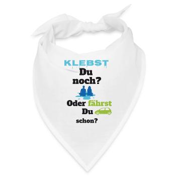 Klimakleber - Klebst du noch? - Bandana - Weiß - Vorne