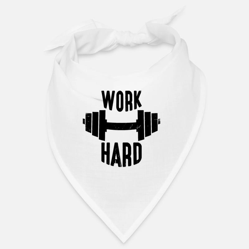 Work Hard Hantel schwarz Bandana