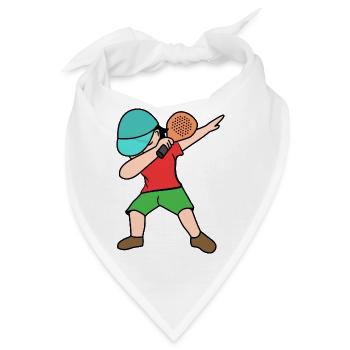 Padelspiel Racket Padel Spieler Tennis Aufschlag - Bandana - Weiß - Vorne