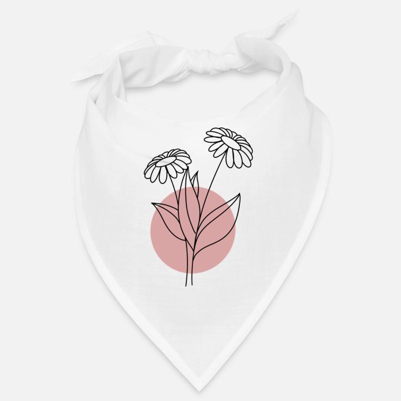 Blume mit rosa Kreis Bandana