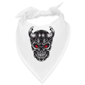 Schädel - Bandana - Weiß - Vorne