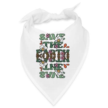 Rettet die Erde | Tag der Erde - Bandana - Weiß - Vorne