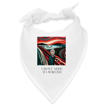 NO SCREAM - Bandana - Weiß - Vorne