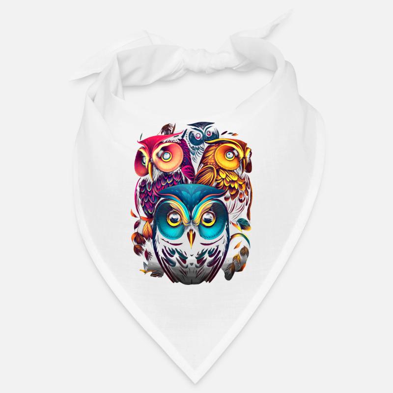 Rainbow Owls Bandana