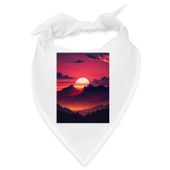 Sonnenuntergang II - Bandana - Weiß - Vorne