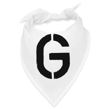 G - Schablone / Buchstabe - Bandana - Weiß - Vorne
