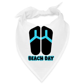 Beach Day Flip Flop in schwarz/blau - Bandana - Weiß - Vorne