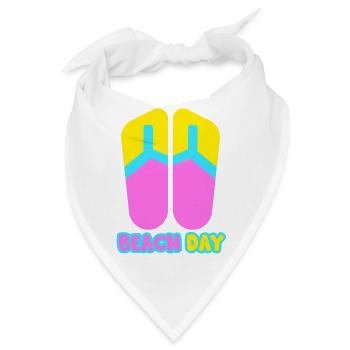 Beach Day Flip Flop in Sommerfarben - Bandana - Weiß - Vorne