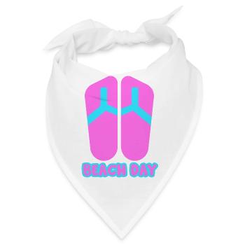 Beach Day Flip Flop in rosa/blau - Bandana - Weiß - Vorne