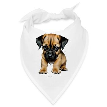 Puppy Cute - Bandana - Weiß - Vorne