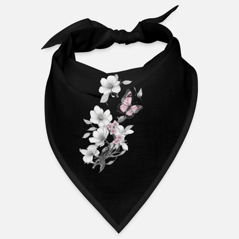 Papillon avec fleur Bandana