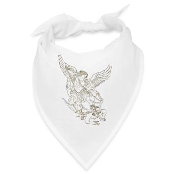 Michael Erzengel Heiliger Christlicher Engel Heiliger SNK - Bandana - Weiß - Vorne