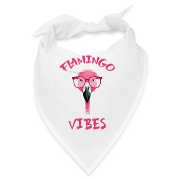 Flamingo-Vibes - Bandana - Weiß - Vorne