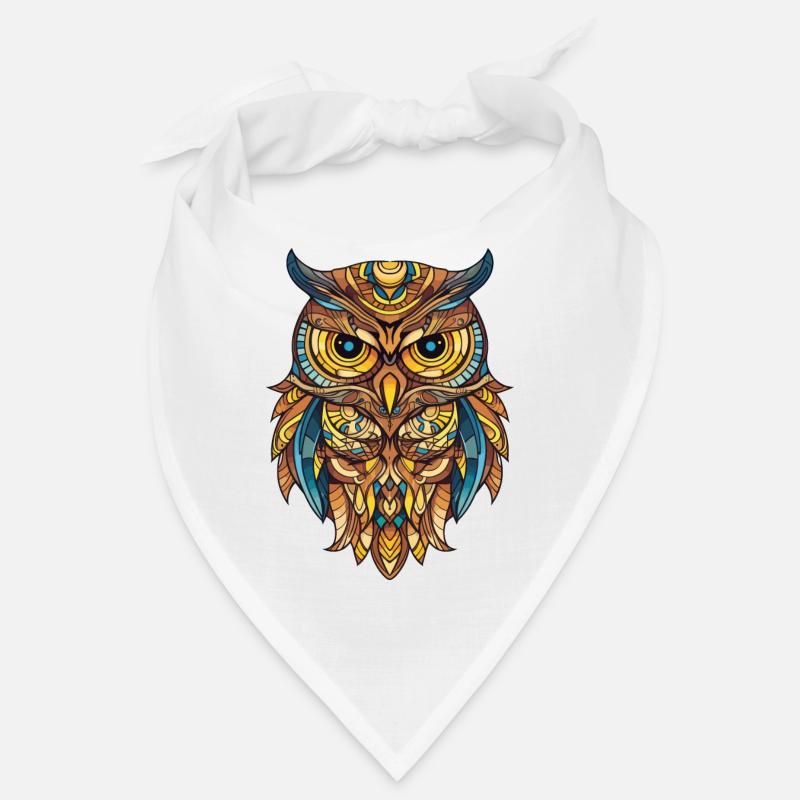 Hibou coloré avec beaucoup de couleurs Bandana