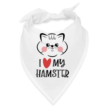 Lieblingstier Herz Haustiere Statement Knuddeltier - Bandana - Weiß - Vorne
