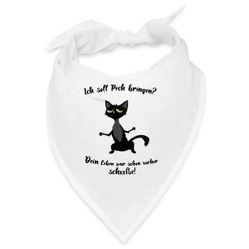 Ich soll Pech bringen? - Bandana - Weiß - Vorne