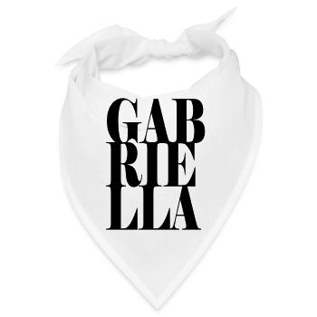 Gabriella Name Vorname Moderne Schrift Wort Art - Bandana - Weiß - Vorne