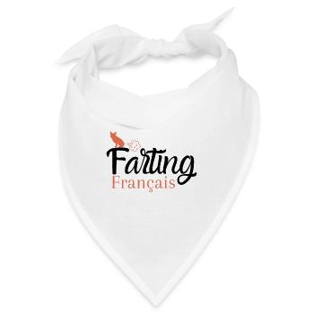 Fartistic Expression: The Colorful Jest of a Frenc - Bandana - Weiß - Vorne