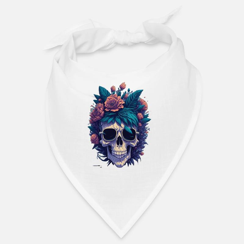Floral Skull Splashdown: Toter Schädel Bandana