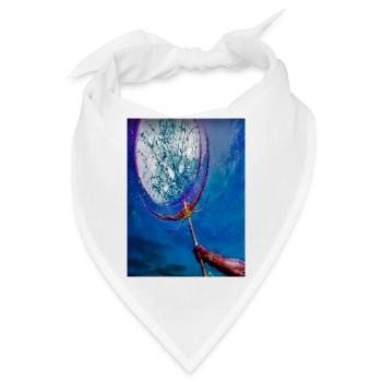 Blauer Traumfänger Netz - Bandana - Weiß - Vorne