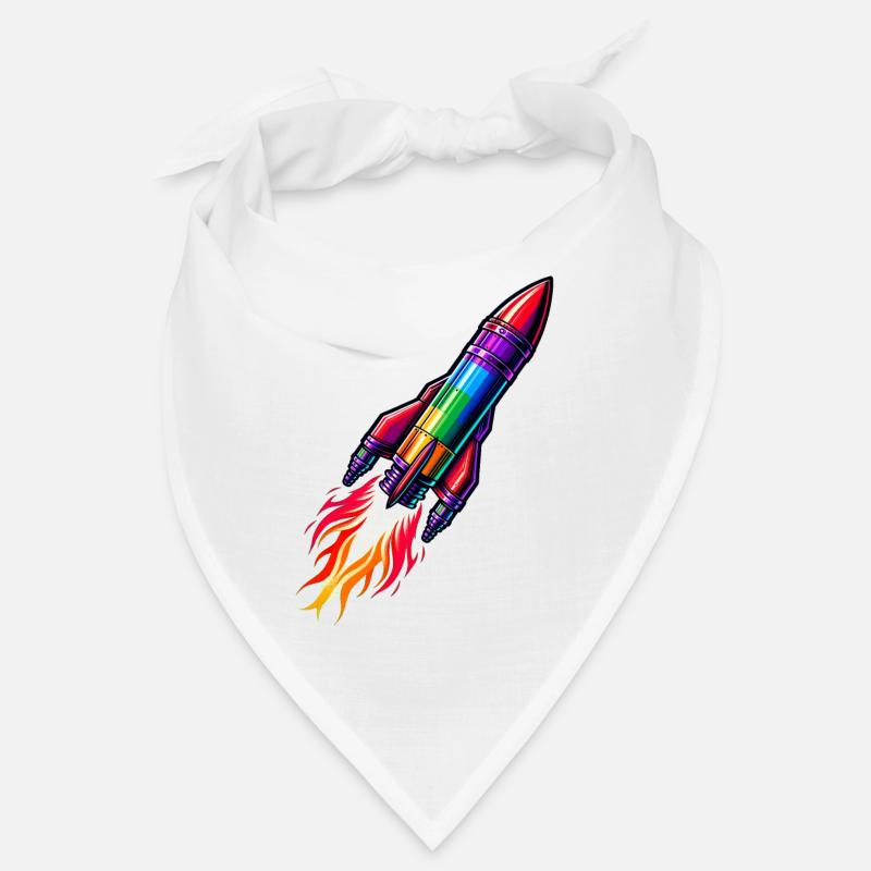 Fusée arc-en-ciel Bandana
