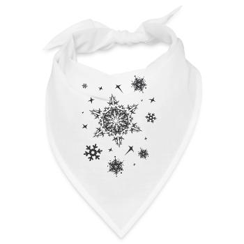 xmas Sterne Eiskristalle Symbol Weihnachten Schnee - Bandana - Weiß - Vorne