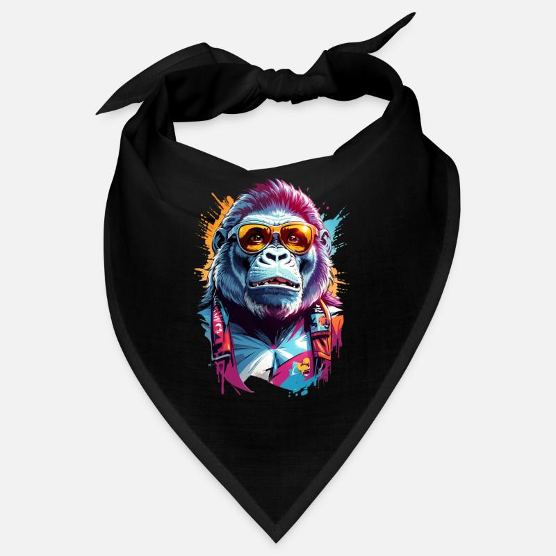 Cool Colourful Gorilla in Sunglasses Bandana