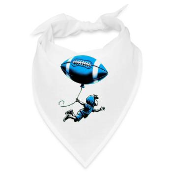 Jung mit American Football Luftballon Banksy Stil - Bandana - Weiß - Vorne