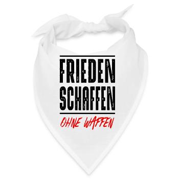 Frieden schaffen - Bandana - Weiß - Vorne
