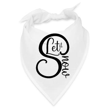Let it Snow Weihnactsmotiv - Bandana - Weiß - Vorne