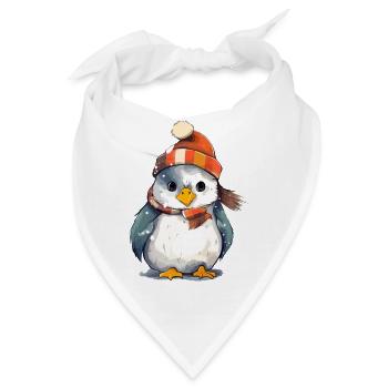 Oki der Weihnachtspinguin - Bandana - Weiß - Vorne