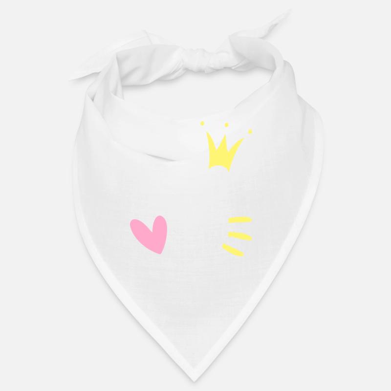 Lettre V Lettre initiale Couronne - Bandana - blanc