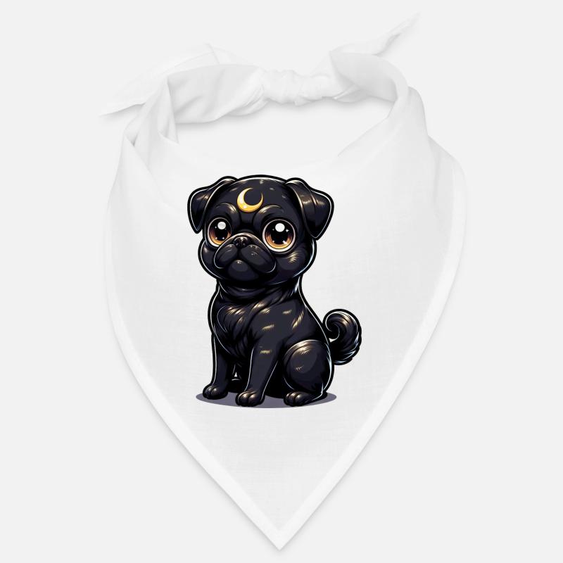 Regard de chiot au clair de lune Bandana