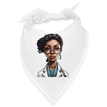 Ärztin / Medizinerin / Doktor / Beruf / Fachärztin - Bandana - Weiß - Vorne